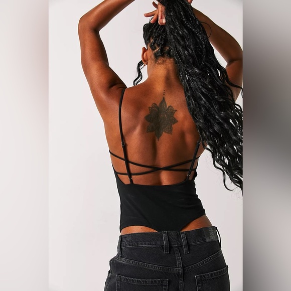 NWOT ⭐️FREE PEOPLE⭐️ INTIMATELY Fine By Me Bodysuit In Black Size S - Picture 4 of 9